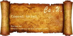 Cserei Uriel névjegykártya